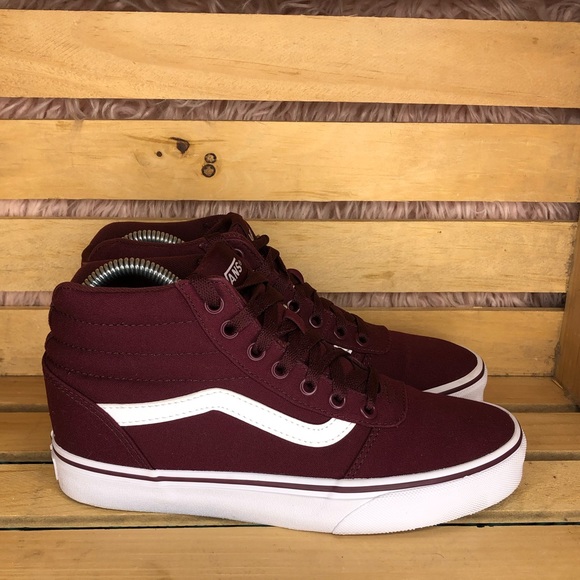 Vans Shoes - Burgundy sk8 hi women’s 7.5